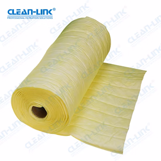 Hochwertiges, plissiertes Polyester-Filtermedium mit Netzrücken/kundenspezifischer Grobstaub-Sammelfilter, Luftmaterial, Taschenfiltermedium, Metallgeflecht-Luftfilter
